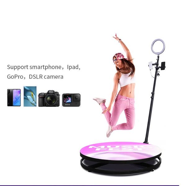 interior decorations 360 po booth wireless automatic rotating selfie wedding pobooth intelligent operation slow motion machine video camera